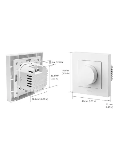 Aqara Dimmer Switch H2 EU 2 in 1 With Neutral & No Neutral (White) | AQ-CTRL-DIM-SW-WALL-W Aqara Dimmer Switch H2 EU 2 in 1 With Neutral & No Neutral (White) | AQ-CTRL-DIM-SW-WALL-W