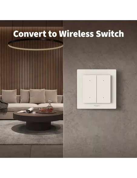 Aqara Light Switch H2 EU - 2 in 1 With Neutral & No Neutral (4 Buttons, 2 Channels) | AQ-CTRL-SW4-WALL