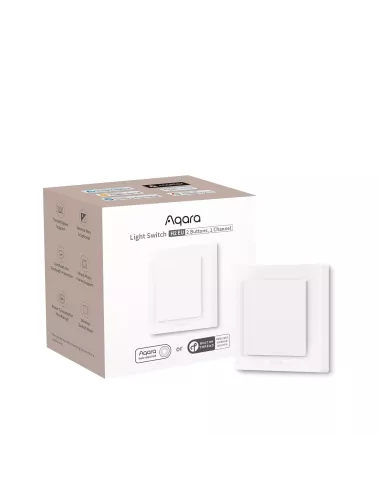 Aqara Light Switch H2 EU - 2 in 1 With Neutral & No Neutral (2 Buttons, 1 Channel) | AQ-CTRL-SW2-WALL Aqara Light Switch H2 EU - 2 in 1 With Neutral & No Neutral (2 Buttons, 1 Channel) | AQ-CTRL-SW2-WALL