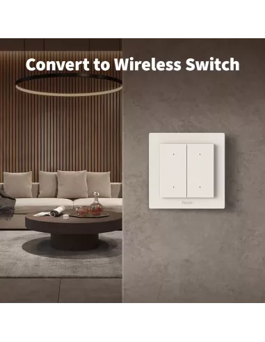 Aqara Light Switch H2 EU - 2 in 1 With Neutral & No Neutral (2 Buttons, 1 Channel) | AQ-CTRL-SW2-WALL Aqara Light Switch H2 EU - 2 in 1 With Neutral & No Neutral (2 Buttons, 1 Channel) | AQ-CTRL-SW2-WALL