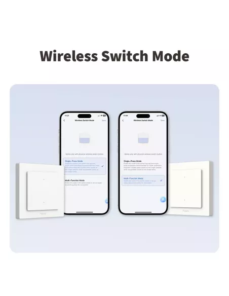 Aqara Light Switch H2 EU - 2 in 1 With Neutral & No Neutral (2 Buttons, 1 Channel) | AQ-CTRL-SW2-WALL Aqara Light Switch H2 EU - 2 in 1 With Neutral & No Neutral (2 Buttons, 1 Channel) | AQ-CTRL-SW2-WALL