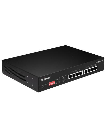 Edimax 8 Port, Unmanaged, Long Range, Gigabit PoE+ Switch with DIP Switch