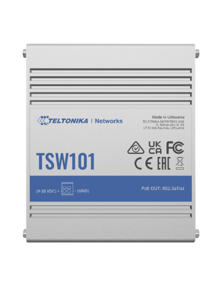 Teltonika 5-Port Gigabit Automotive PoE+ Switch | TSW101